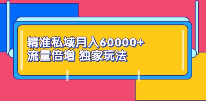 私域流量怎么运营：月入60000+流量倍增独家玩法（9节视频课）