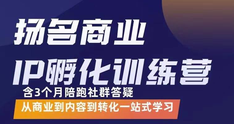 如何打造商业ip：从商业到内容到转化一站式商业IP孵化训练营