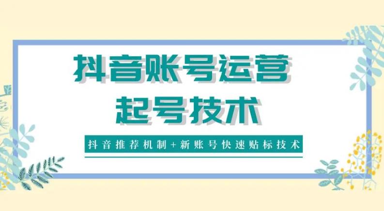 【副业3608】抖音起号逻辑：正价抖音暴力起号，0粉丝0作品起号实操（价值1980）