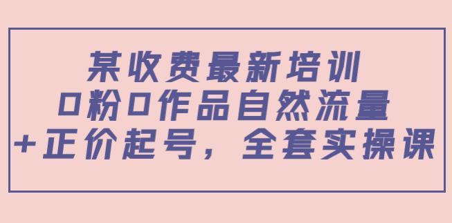 抖音最新玩法：0粉0作品自然流量+正价起号，全套实操课