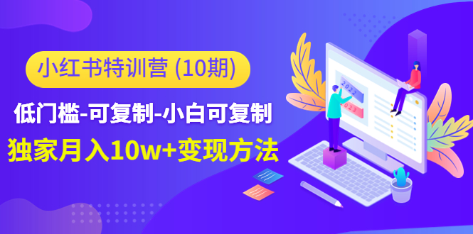 怎么做小红书赚钱：低门槛-可复制-月入10w+方法，小红书特训营（第10期）